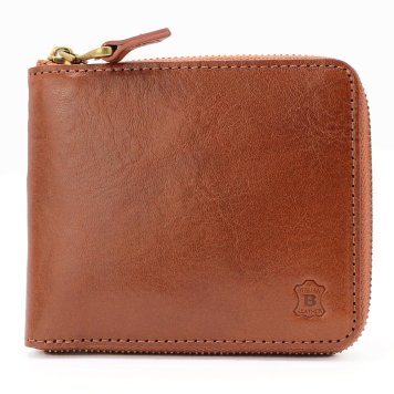BELLIES YORK　[ ベリーズヨーク ]　 ふたつ折り財布　BYHL99837BK　ブラック　ベジタブルタンニンイタリアンレザー　牛革　「エイジングを楽しむ革小物」　ラウンドファスナー二つ折り財布