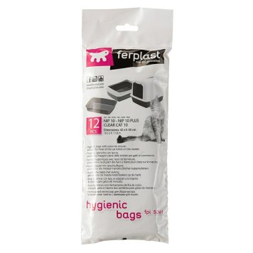 トイレ用袋 CLEAR CAT10、 NIP10専用 FPI 5361 12枚入 イタリアferplast社製