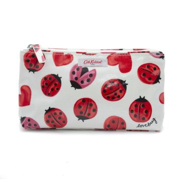 キャスキッドソン Cath Kidston ポーチ 985291 105958817822102 ZIP MAKE UP BAG LOVEBUGS ジップ メイクアップ バッグ 化粧ポーチ ラブバグズ WARM CREAM クリーム系＋テントウムシ＋ハート柄マルチカラー