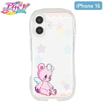 アイカツ! iPhone16 ケース クリア 透明 くびれ アイドルカツドウ キャラクター グッズ スマホ カバー エアクッション ハイブリッド 耐衝撃 シェイプフォルム インナーシート付仕様 iPhone 2024 6.1inch ２眼 アイホン アイフォン CrystalClearCase BAK-02A