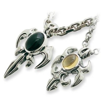 M's collection エムズコレクション  シルバー ペアネックレス ホワイト ブランド