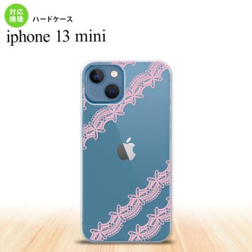 iPhone13mini iPhone13 mini ケース ハードケース レース 帯 A ピンク  nk-i13m-1095
