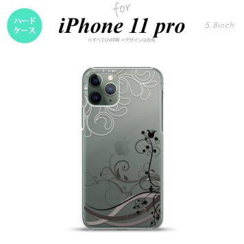 iPhone11Pro iPhone11 Pro スマホケース ハードケース 草 ボタニカル 黒 メンズ レディース nk-i11p-1628