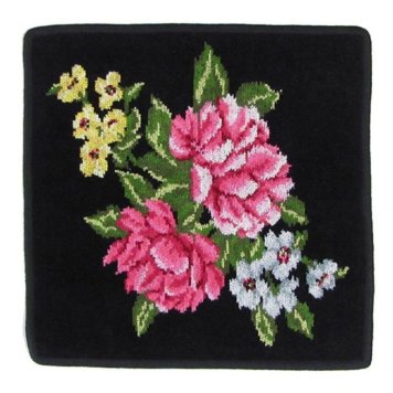 FEILER フェイラー ハンドタオル 30cm×30cm PEONY ピオニー ブラック 【スペシャルラッピング660円(別売り)】 誕生日 結婚祝い 結婚式 結婚記念日 出産祝い バレンタイン 高級 ホワイトデー 父の日 母の日