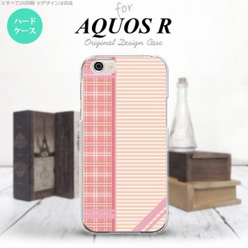【SH03J】【スマホケース/スマホカバー】【アクオス R】SH03J スマホケース AQUOS R SH-03J カバー アクオス R チェック・ボーダー ピンク nk-sh03j-1605【メール便送料無料】