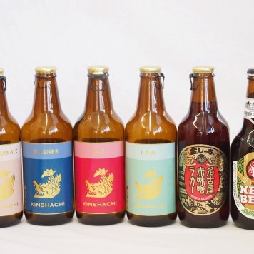 クラフトビール6本セット(アンバーエール アルト ピルスナー インディアペール プラチナエール 名古屋赤味噌ラガー) 330ml×6本