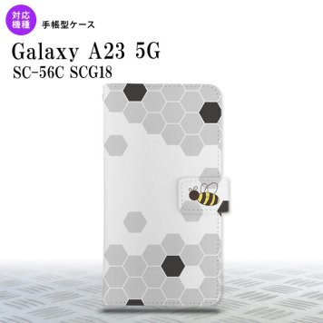 Galaxy A23 GalaxyA23 手帳型スマホケース カバー ハニー クリア 黒 2022年 10月発売 nk-004s-a23-dr1690