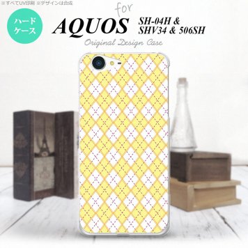 【SH04H】【スマホケース/スマホカバー】【アクオス ゼータ】SH04H スマホケース AQUOS ZETA SH04H カバー アクオス ゼータ アーガイル 黄×紫 nk-sh04h-1405【メール便送料無料】