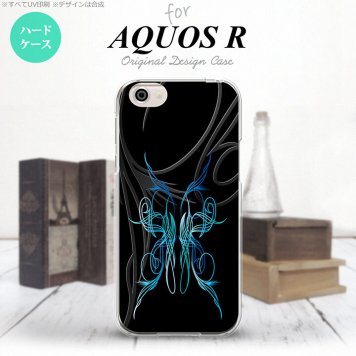 【SH03J】【スマホケース/スマホカバー】【アクオス R】SH03J スマホケース AQUOS R SH-03J カバー アクオス R ピンスト 黒×青 nk-sh03j-1242【メール便送料無料】