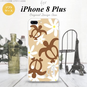 【iPhone8Plus】【スマホケース/スマホカバー】【アイフォン8プラス】iPhone8Plus スマホケース ケース アイフォン8プラス イニシャル ホヌ ティアレ ベージュ nk-ip8p-tp1081ini【メール便送料無料】