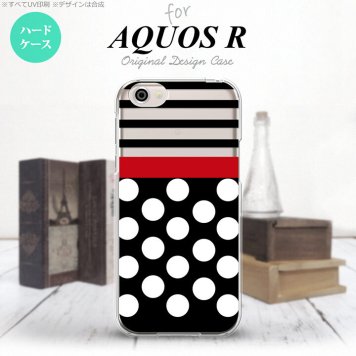 【SH03J】【スマホケース/スマホカバー】【アクオス R】SH03J スマホケース AQUOS R SH-03J カバー アクオス R ドット・ボーダー 黒 nk-sh03j-354【メール便送料無料】