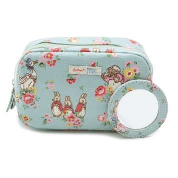 キャスキッドソン Cath Kidston ポーチ 985246 105952917947102 CLASSIC MAKE UP CASE PETER RABBIT DITSY ビアトリクス・ポター ピーターラビット コラボ クラシック メイクアップ ケース 化粧ポーチ MINT ミントグリーン系＋フラワー柄＋ピーターラビット柄マルチカラー