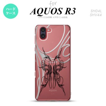 SH-04L SHV44 R3 AQUOS R3 スマホケース カバー ピンスト 線 黒 nk-r3-1235