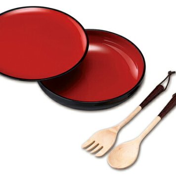 ＪＡＰＡＮ　ラージボウル黒内朱（サーバー付） インテリア 漆器 盆 カタログギフト 景品 粗品