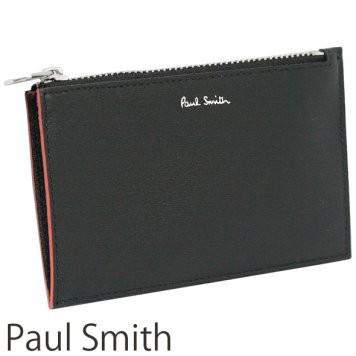 Paul Smith ポールスミス カードケース フラグメントケース M1A6136 GSTRGS ブラック ブルー 海外正規品 無料ラッピング可