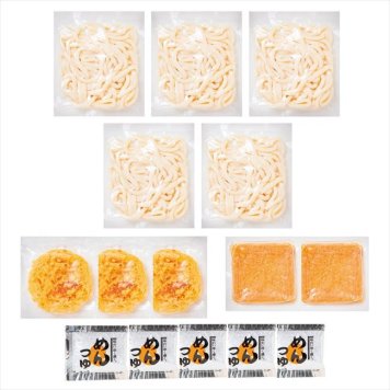 0 讃岐ゆでうどんきつね･天ぷら5食セット　 5009-35c  内祝 内祝い お祝 御祝 記念品 出産内祝い プレゼント 快気祝い 粗供養 引出物