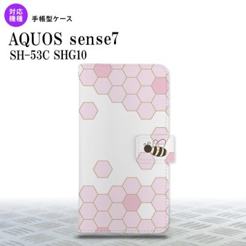 sense7 sense7 手帳型スマホケース カバー ハニー クリア ピンク 2022年 11月発売 nk-004s-sens7-dr1687