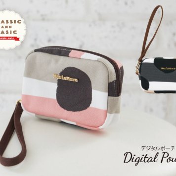 ボーダー ドット デジタルポーチ 日本製 お誕生日やプレゼントに喜ばれる人気の商品 デジカメケース レディース ポーチ iphone ケース 便利 お手頃 機能性 mm-0038bd メール便送料無料/あす楽対応 かわいい アイコスがぴったり入る 緩衝材入りで耐久性抜群 ギフト