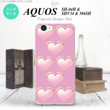 【SH04H】【スマホケース/スマホカバー】【アクオス ゼータ】SH04H スマホケース AQUOS ZETA SH04H カバー アクオス ゼータ ハート（C） ピンク nk-sh04h-174【メール便送料無料】