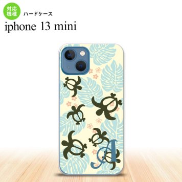 iPhone13mini iPhone13 mini ケース ハードケース ホヌ 小 黄 +アルファベット  nk-i13m-1467i
