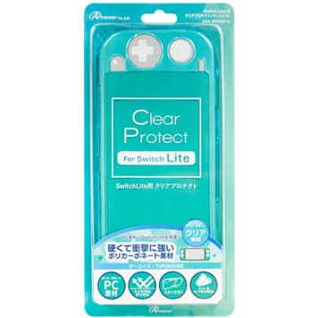 アンサー Switch Lite用 クリアプロテクト ターコイズ ANS-SW088TQ