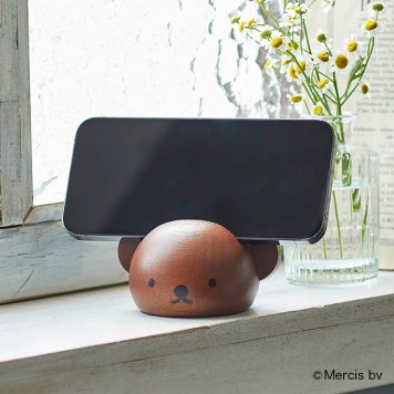ボリス スマホスタンド MZ18[ミッフィー グッズ miffy ブルーナ 木製 かわいい おしゃれ プレゼント インテリア 誕生日プレゼント スマホ置き スマホ置き台 携帯スタンド スマートフォンスタンド] 即納