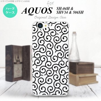 【SH04H】【スマホケース/スマホカバー】【アクオス ゼータ】SH04H スマホケース AQUOS ZETA SH04H カバー アクオス ゼータ 唐草 クリア×黒 nk-sh04h-1126【メール便送料無料】
