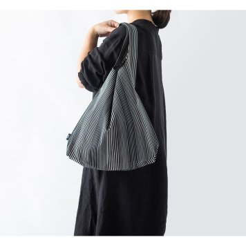 小倉 縞縞「シンプルショルダーバッグM」小倉織　ギフト包装　父の日　母の日　敬老の日　送別の品　お祝　誕生日 