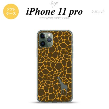 iPhone11Pro iPhone11 Pro スマホケース ソフトケース キリン 影 黄 メンズ レディース nk-i11p-tp415