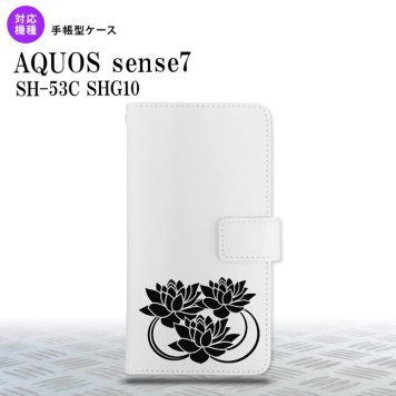 sense7 sense7 手帳型スマホケース カバー 蓮 クリア 黒 2022年 11月発売 nk-004s-sens7-dr502