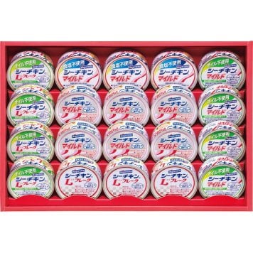 はごろもフーズ SETシリーズ シーチキンギフト [26-2882-044] SET-50B オイル不使用 食塩不使用 マイルド Lフレーク 缶詰 詰め合わせ おかず おつまみ 御祝 御礼 お返し ギフト プレゼント