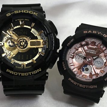恋人たちのGショック ペアウオッチ  G-SHOCK BABY-G  ペア腕時計 カシオ 2本セット  GA-110GB-1AJF BA-130-1A4JF プレゼント  ラッピング無料 人気  婚約　夫婦 高級　クリスマス プレゼント おすすめプレゼント 誕生日 御祝い還暦 銀婚式 結婚記念日 婚約