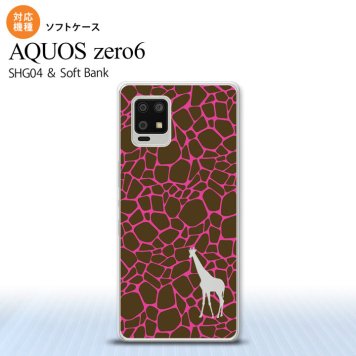 SHG04 SHG04 ZERO6 AQUOS zero6 スマホケース ソフトケース キリン 影 ピンク メンズ レディース nk-zero6-tp416