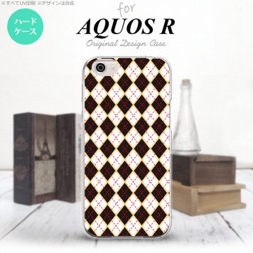 【SH03J】【スマホケース/スマホカバー】【アクオス R】SH03J スマホケース AQUOS R SH-03J カバー アクオス R アーガイル 黒×赤 nk-sh03j-1401【メール便送料無料】