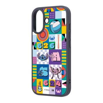 iPhone 17 / ディズニー / maru 衝撃吸収 バンパー ハイブリッドケース / スティッチとエンジェル_総柄 ※送料無料(ポスト投函)