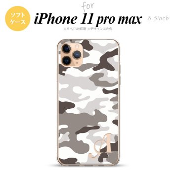 iPhone11ProMax iPhone11pro max スマホケース ソフトケース ウッドランド 迷彩 B グレー +アルファベット メンズ レディース nk-i11pm-tp1146i