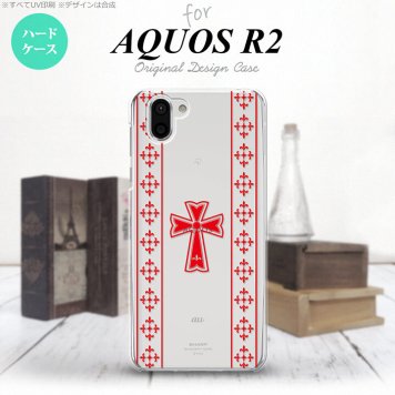 AQUOS R2 アクオス アール2 SH-03K SHV42 専用 スマホケース カバー ハードケース ゴシック クリア×赤 nk-r2-1007[スマホ,スマホケース,スマホカバー,ケース,カバー,ジャケット]