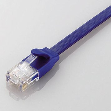 エレコム LANケーブル/CAT6A/フラット/20m/ブルーメタリック LD-GFA/BM20
