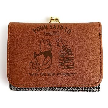 くまのプーさん プー Disney コンパクト財布 プーさん コンパクト 財布 コインケース 小銭入れ ベージュ グッズ (MCOR)