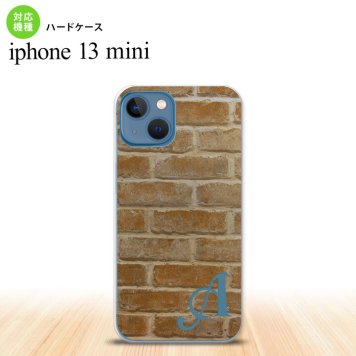 iPhone13mini iPhone13 mini ケース ハードケース ピクチャ レンガ 茶 +アルファベット  nk-i13m-732i