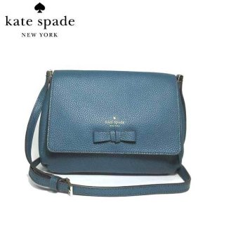 ケイト・スペード アウトレット kate spade ショルダーバッグ WKRU5390-360 avva / pershing street レザー リボン ショルダーバッグ / ポシェット emerforest(360):ダークティール系
