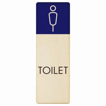 トイレ プレート 木製 男 K1 長方形 縦書き 9x27cm ドア サインステッカー ピクトサイン トイレマーク表示 案内 注意 施設 御手洗 TOILET おしゃれ シンプル 安全対策