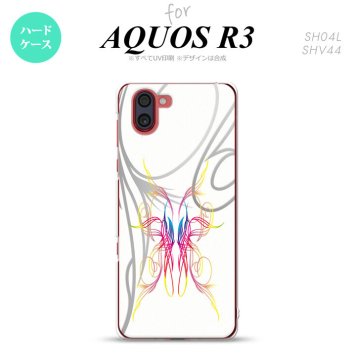 SH-04L SHV44 R3 AQUOS R3 スマホケース カバー ピンスト 白 ピンク ブルー nk-r3-1244