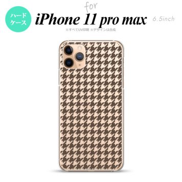 iPhone11ProMax iPhone11pro max スマホケース ハードケース 千鳥 格子 小 茶 クリア メンズ レディース nk-i11pm-912