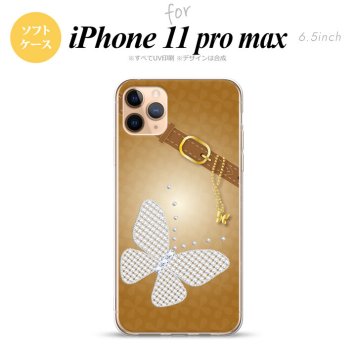 iPhone11ProMax iPhone11pro max スマホケース ソフトケース バタフライ 蝶 F 茶 メンズ レディース nk-i11pm-tp325