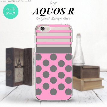 【SH03J】【スマホケース/スマホカバー】【アクオス R】SH03J スマホケース AQUOS R SH-03J カバー アクオス R ドット・ボーダー ピンク nk-sh03j-782【メール便送料無料】