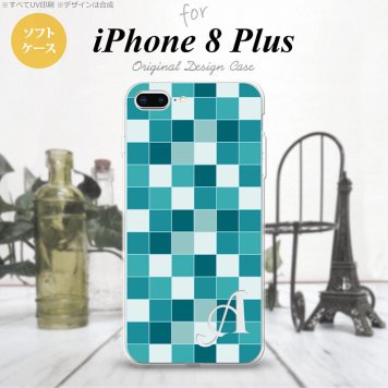 【iPhone8Plus】【スマホケース/スマホカバー】【アイフォン8プラス】iPhone8Plus スマホケース ケース アイフォン8プラス イニシャル スクエア ターコイズ nk-ip8p-tp1017ini【メール便送料無料】