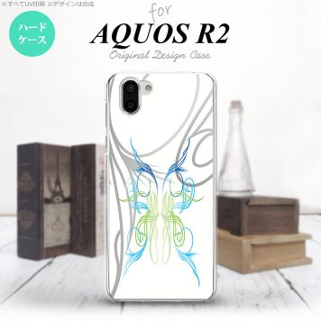 AQUOS R2 アクオス アール2 SH-03K SHV42 専用 スマホケース カバー ハードケース ピンスト 白×グラデ2 nk-r2-1245[スマホ,スマホケース,スマホカバー,ケース,カバー,ジャケット]