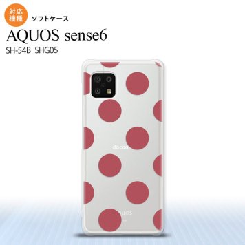 SH-54B SHG05 AQUOS sense6 スマホケース ソフトケース ドット 水玉 A スモーク ピンク メンズ レディース nk-sens6-tp009