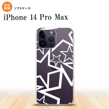 iPhone14 ProMax iPhone14 Pro Max スマホケース 背面ケースソフトケース 星 クリア 白 2022年 9月発売 nk-i14pm-tp1117